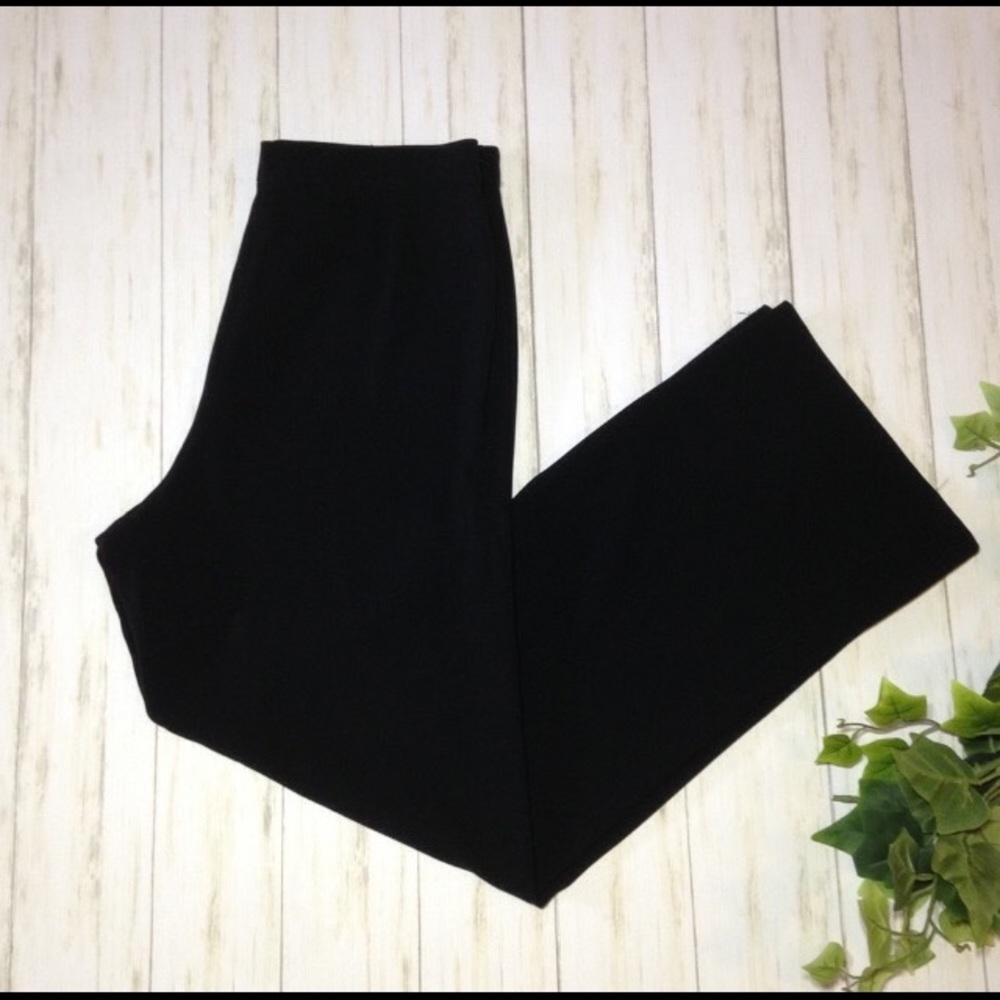 St John Black Wide Leg Trouser Pant Size 8 Office